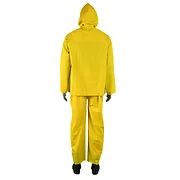 RAINSUIT 3PC YELLOW PVC/POLYESTER W/HOOD SIZE 2XL