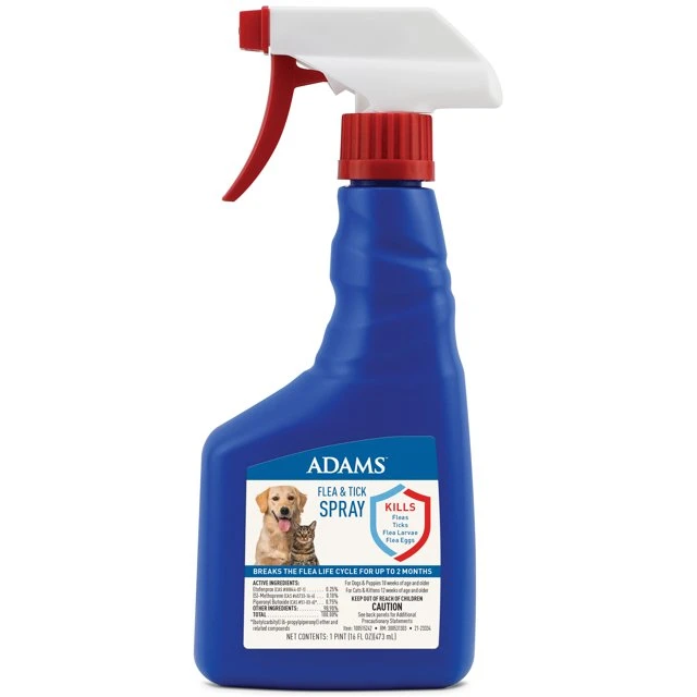 Flea And Tick Spray For Cats And Dogs, 16 Ounce - Effective Pest Control