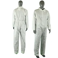 MICROPORUS DISPOSABLE WHITE COVERALLS 1 CS/25 PCS - 2XL (Collar - Open Wrists & Ankles)