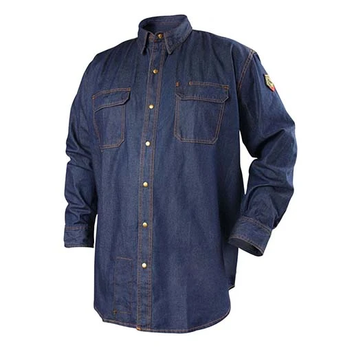 Black Stallion Flame Resistant Cotton Work Shirt, Long Sleeve Medium