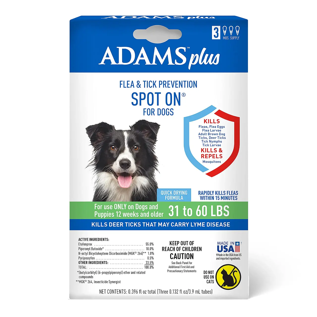 ADAMS FLEA & TICK SPOT-ON LG 3 MONTh
