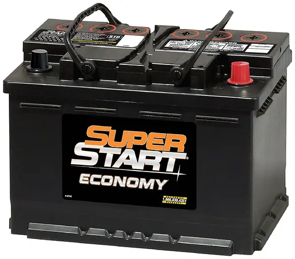 Super Start Economy Standard Flooded Top Post Battery Group Size 48 H6