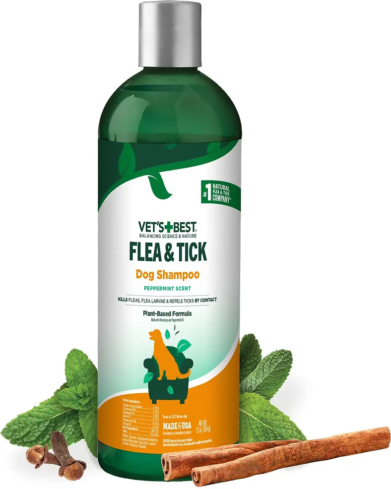VET'S BEST Flea & Tick DOG SHAMPOO 12OZ