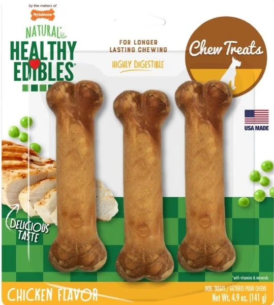 NYLABONE Healthy Edibles CHicKeN 3PK REGULAR