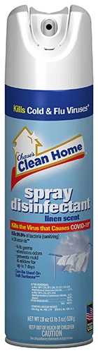 Citrus Scented Clean Home Spray Disinfectant, 19 Oz Aerosol, Case Of 12
