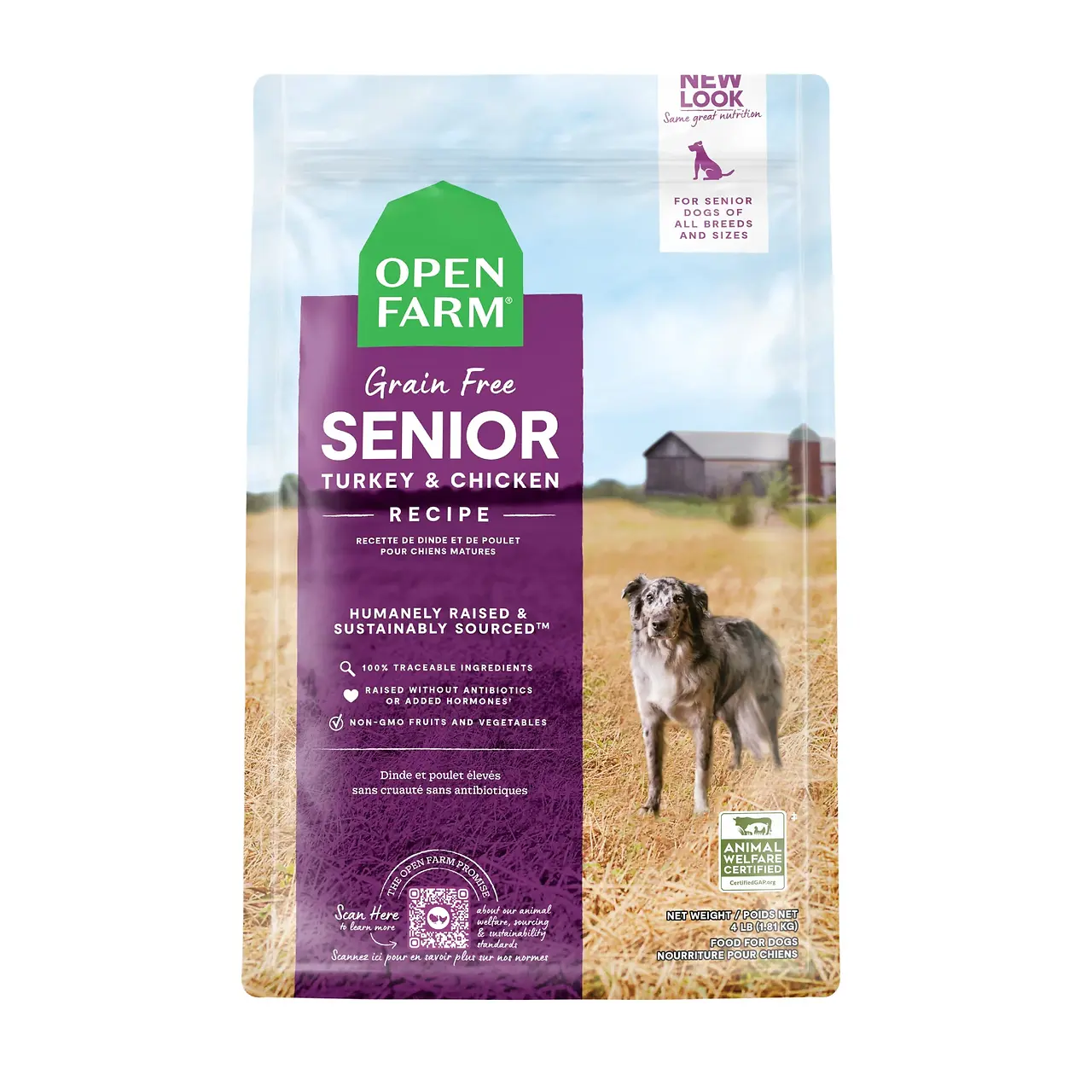 OPEN FARM Grain Free SENIOR 22LB