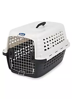Compass Fashion Kennel, 28 Inch, Metallic White And Black, Small Size