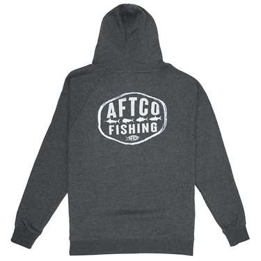 AFTCO Champion Pullover Hoodie in Charcoal Heather L