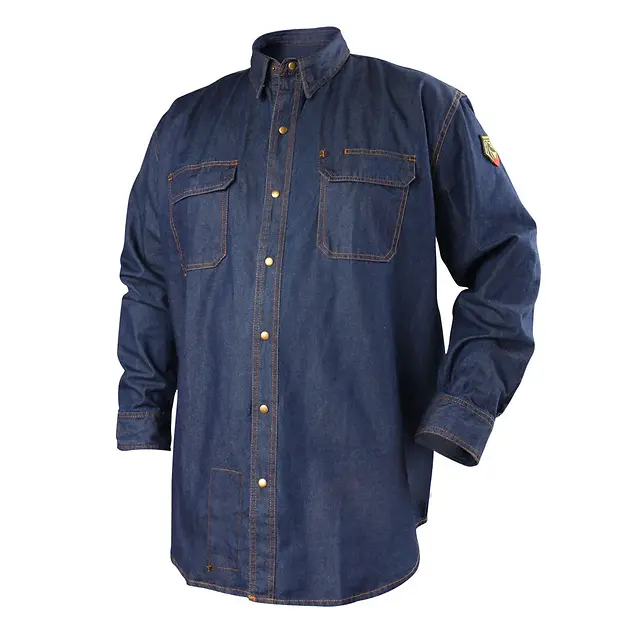 Black Stallion Flame Resistant Cotton Work Shirt,  Long Sleeve 2XL