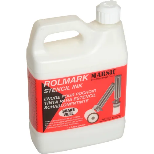 MARSH ROLMARK STENCIL INK WHITE - 1 QUART