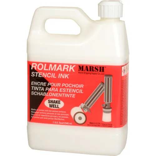 MARSH ROLMARK STENCIL INK WHITE - 1 QUART