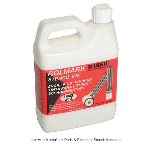 MARSH ROLMARK STENCIL INK WHITE - 1 QUART