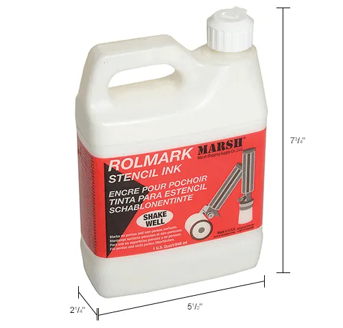 MARSH ROLMARK STENCIL INK WHITE - 1 QUART