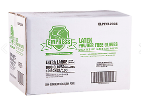 Empress Latex Gloves Powder Free, Extra Large 10 / 100 cs