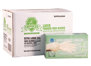 Empress Latex Gloves Powder Free, Extra Large 10 / 100 cs
