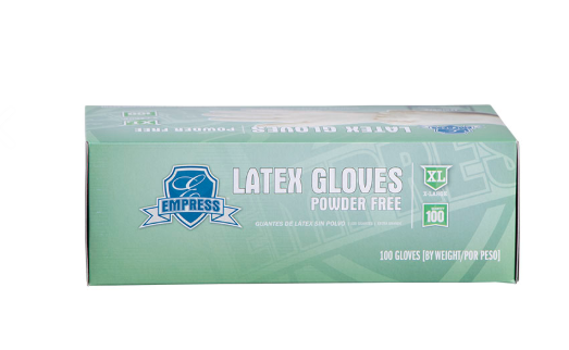 Empress Latex Gloves Powder Free, Extra Large 10 / 100 cs