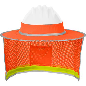 IRONWEAR HARD HAT SUN PROTECTION COVERS -  ORANGE