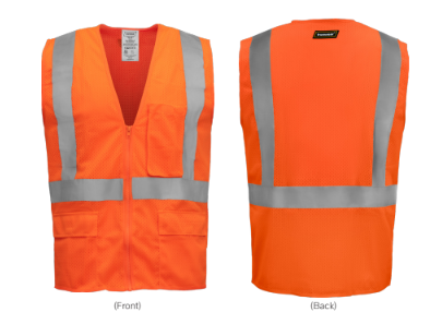 IRONWEAR CLASS II ORANGE SAFETY MESH VEST
