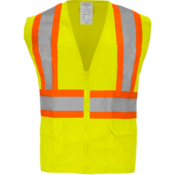 IRONWEAR HI-VIZ LIME MESH SAFETY VEST CLASS II - XL