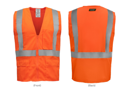 IRONWEAR CLASS II ORANGE SAFETY VEST - 3XL