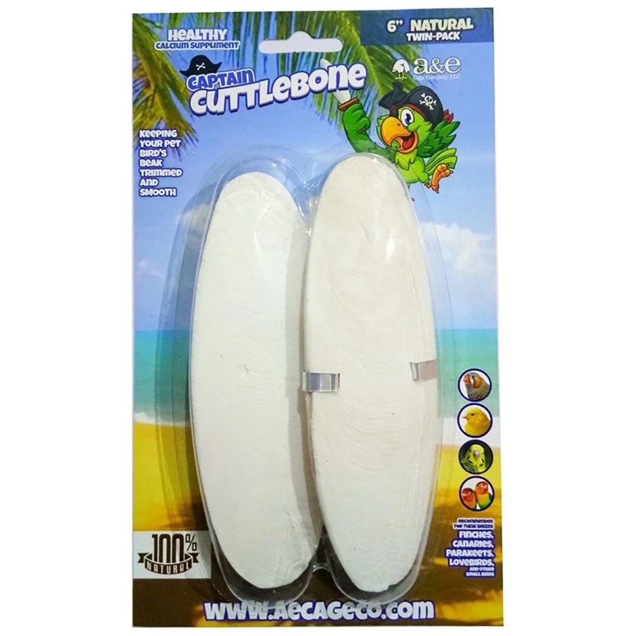 A&E CAPTain CUTTLEBONE NATural 6IN 2PK