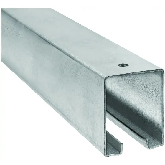 Stanley National Hardware 6Ft Galvanized Steel Barn Door Track Box Style Trolley Rail