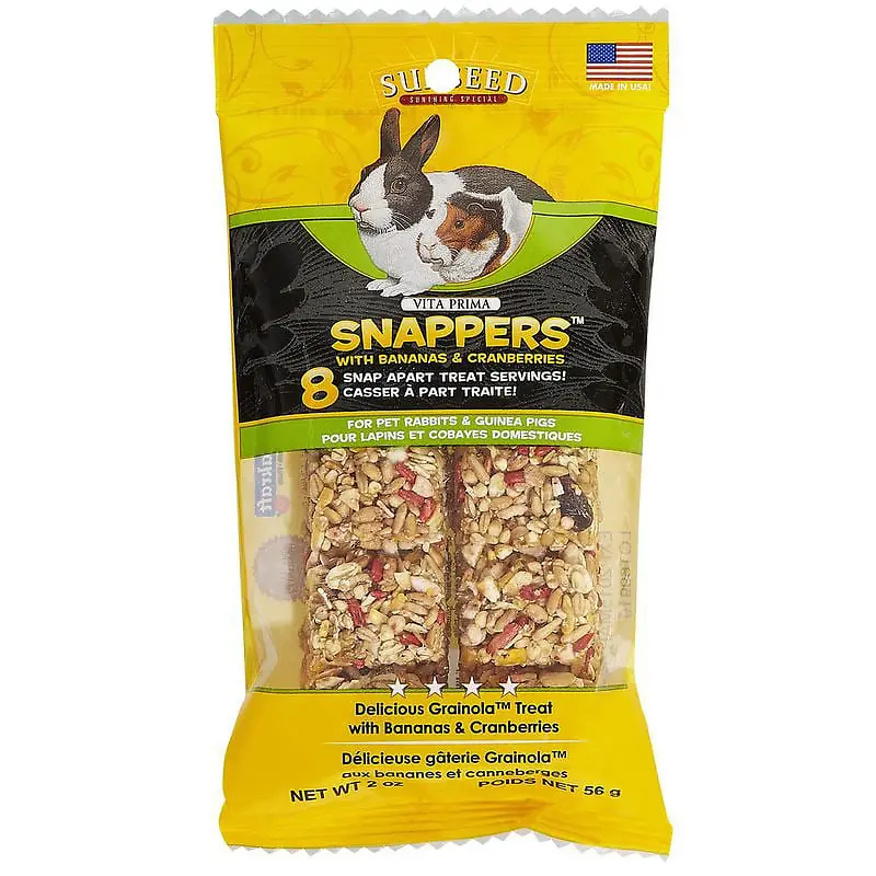 SunSeed Vita Prima Snappers Rabbit & Guinea Pig Treat 2oz