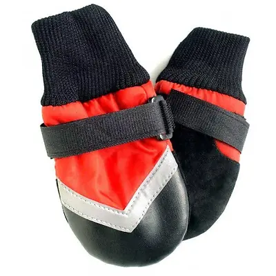 Pet Extreme All Weather Dog Boots, Red, Large Size For Winter Protection