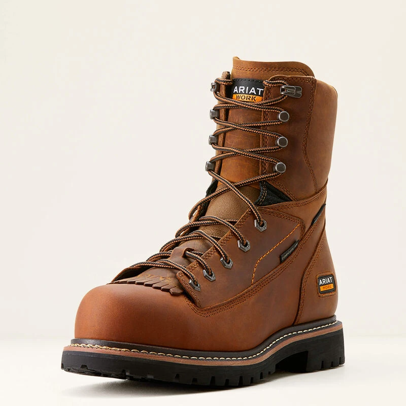 Longview Shock Shield 8" Waterproof Composite Toe Work Boot Size 12EE