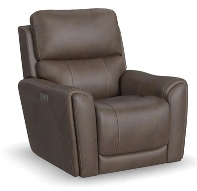 FLEXSTEEL CARTER POWER ROCKER RECLINER WITH POWER HEADREST, LUMBAR, HEAT & MASSAGE