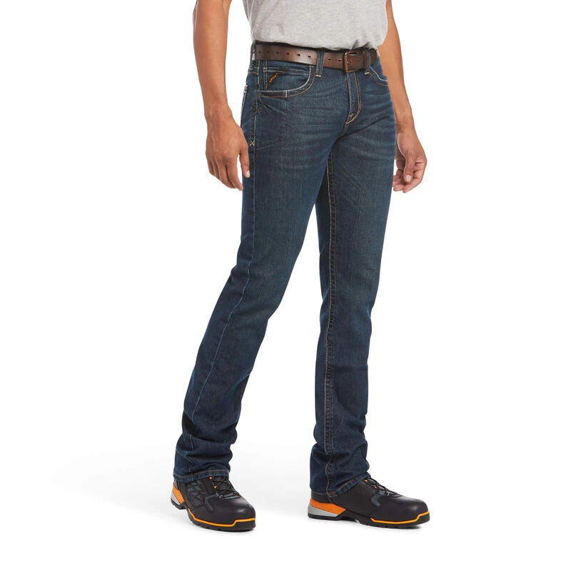 MENS REBAR M7 DURASTRETCH EDGE STACKABLE STRAIGHT LEG JEAN 38" W 32" L