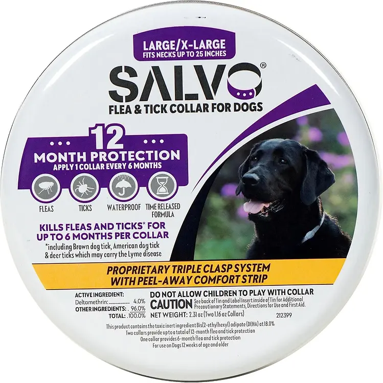 Flea & Tick Prevention Collar For Large Dogs, 12 Month Protection, 2 Count