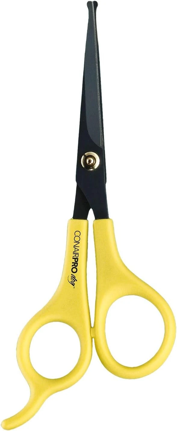 ConairPro dog & cat Rounded-Tip Dog Shears, 6", Yellow