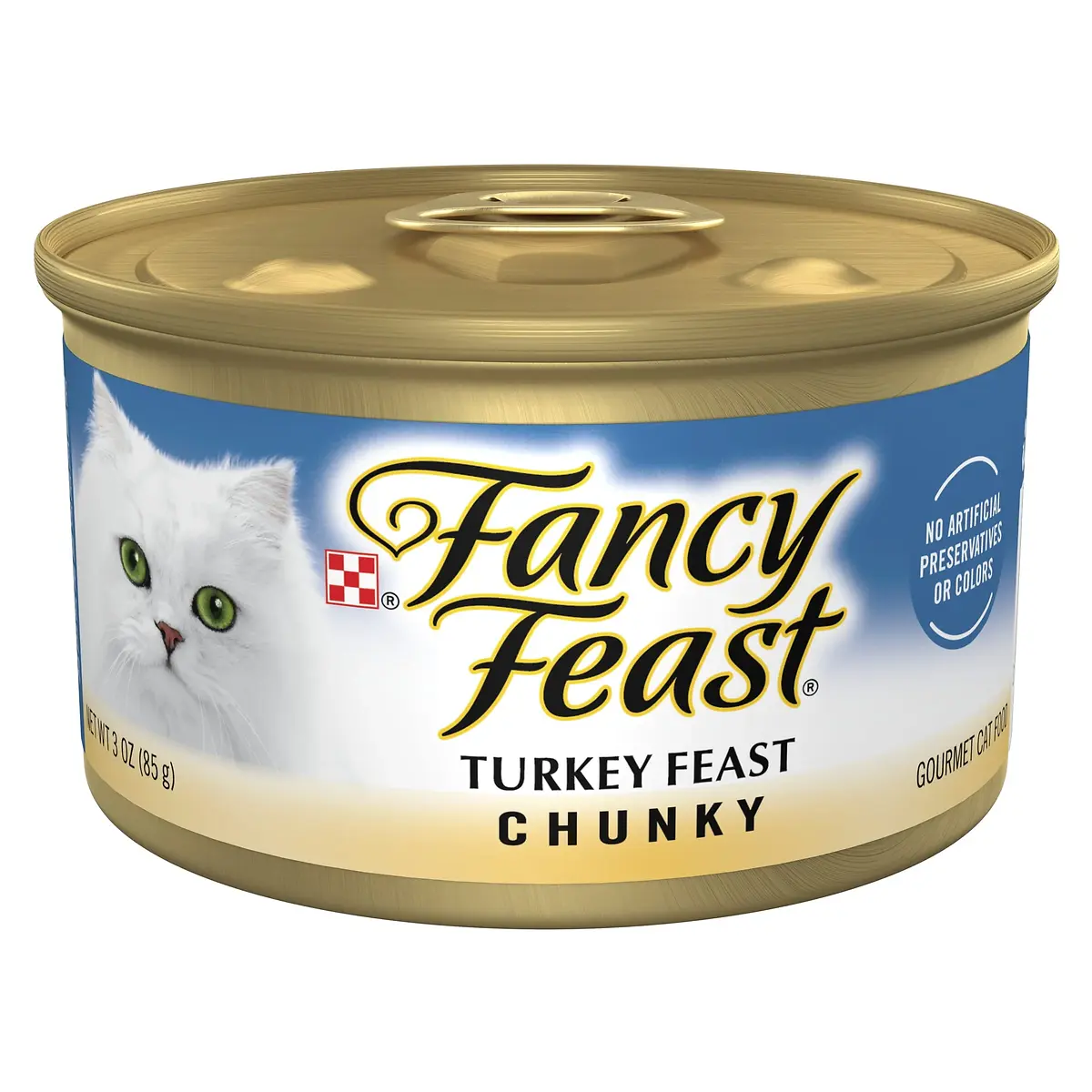 Cat Food Chunky Turkey Flavor 3 Ounce Can
