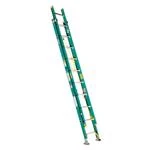 Werner 20 ft. H Fiberglass Extension Ladder Type II 225 lb. capacity