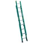 Werner 16 ft. H Fiberglass Extension Ladder Type II 225 lb. capacity