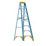 Werner 8 ft. H Fiberglass Step Ladder Type I 250 lb. capacity