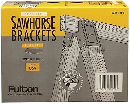 Pair of Medium-Duty Steel Sawhorse Brackets