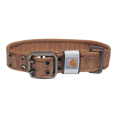 CARHARTT WIDE DOG COLLAR BRN Size Large