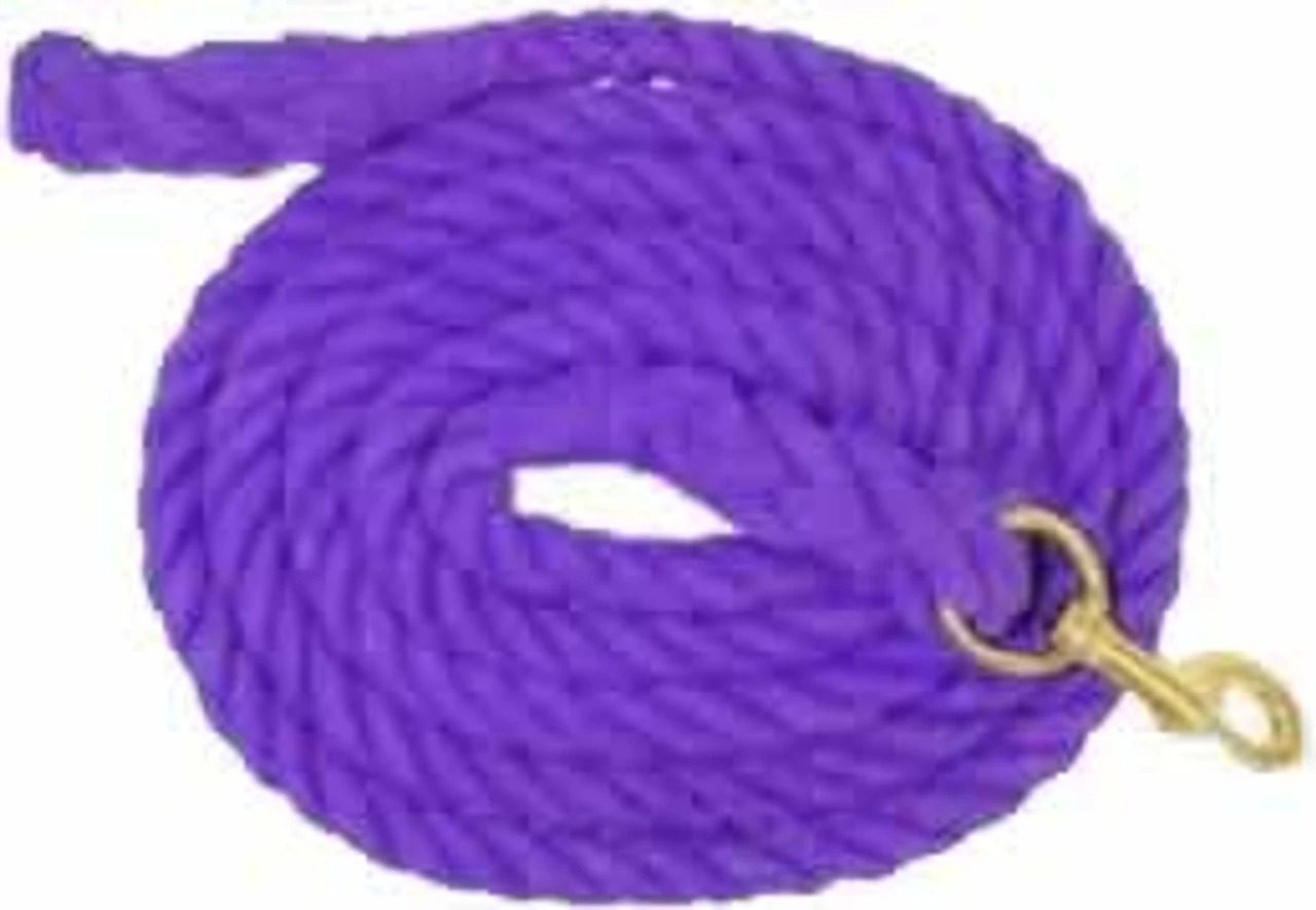 Cotton Horse Lead - Purple 3/4 Inch X 10 Feet