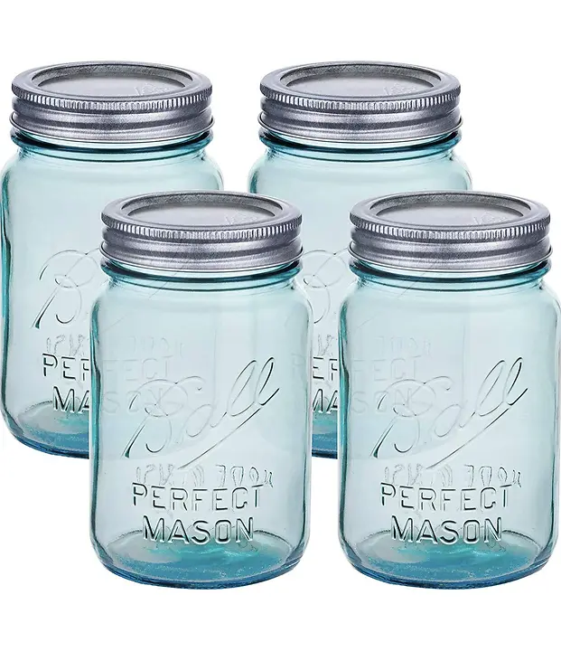 Ball 4pk Vintage Pint Jars Turquoise