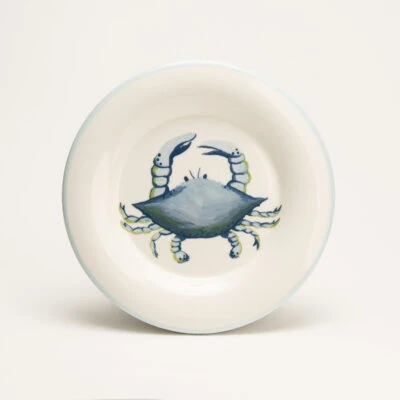 7.5" Blue Crab Round Plate
