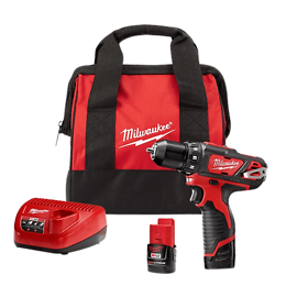 M12 12-Volt Cordless Drill Driver Kit with 3/8 Inch Chuck, Includes Two Batteries and Charger