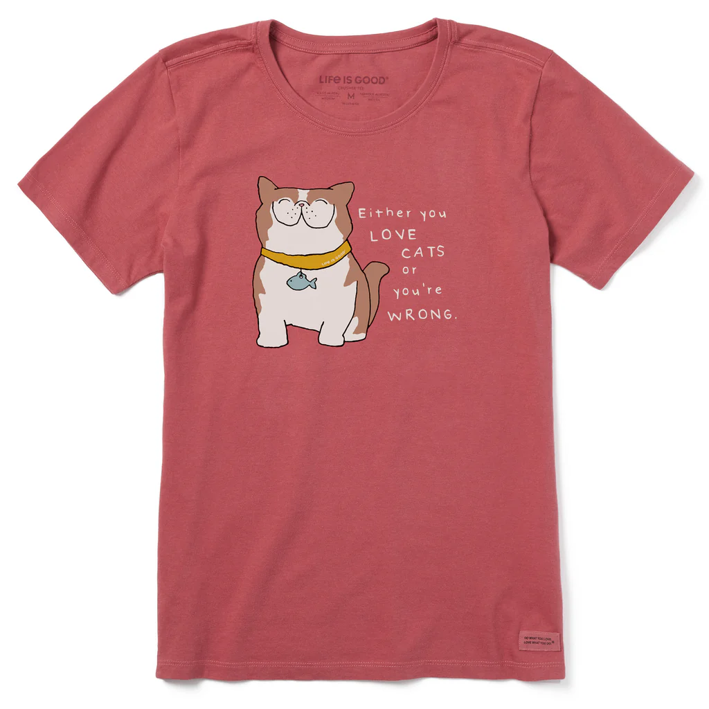EXOTIC LOVE CATS SS T FADED RED