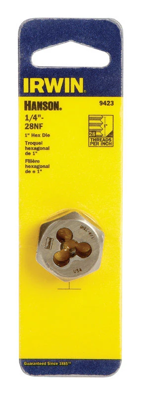 20769 1-inch 1/4-28 Nf Hexagon Die - High Carbon Steel