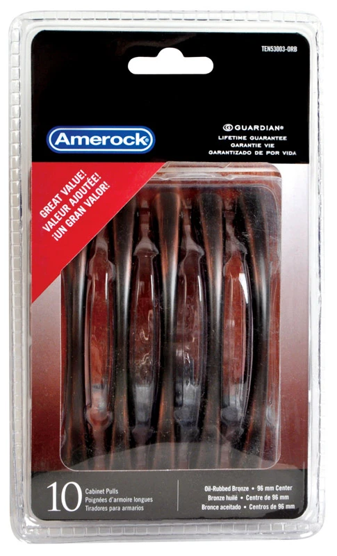 Cabinet Pull Handle 3-3/4 in Oil Rubbed Bronze Brown 10PK