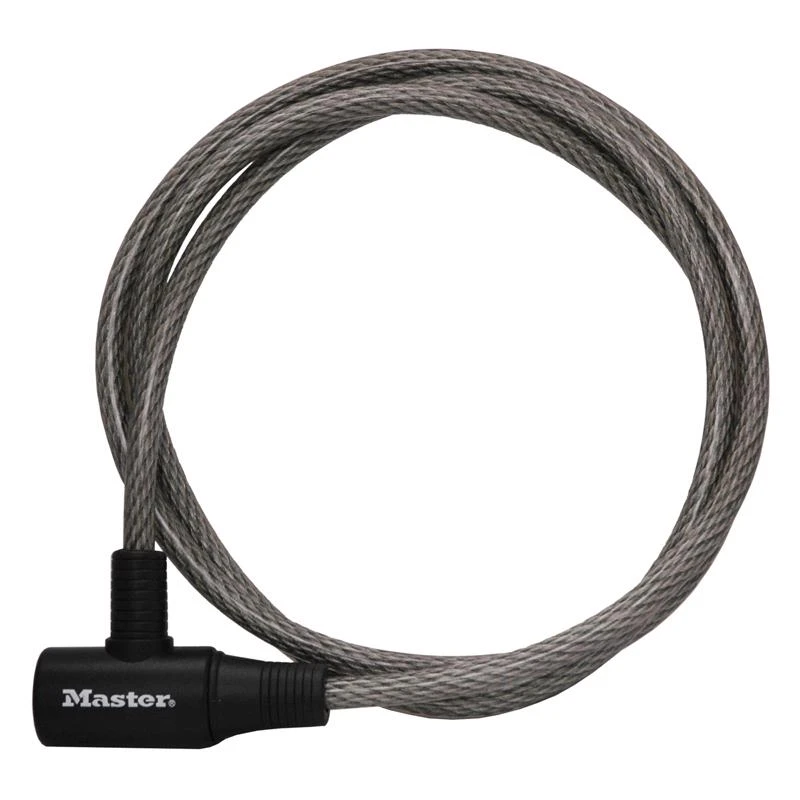 6-foot Cable With Keyed Lock, 3/8-inch Diameter For Bicycles And Sports Equipment