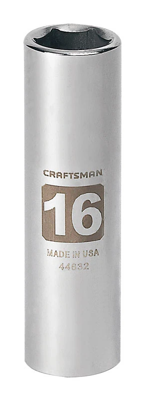 16 Mm X 1/2 In. Drive Metric 6 Point Deep Socket