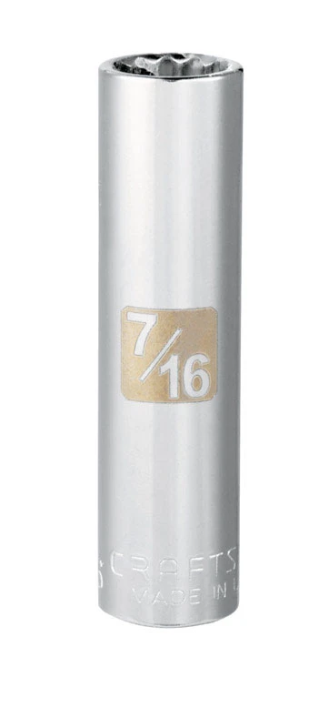 7/16 In. X 3/8 In. Drive Sae 12 Point Deep Socket - 1 Piece