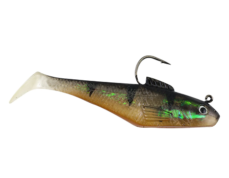 Berkley Powerbait Pre-rigged Swim Shad Fishing Bait, Perch, 3 Inch